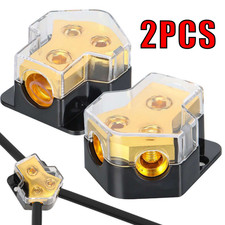 Car Audio Splitter Amp Power 0/2/4 Gauge In 4/6/8 Gauge Out Distribution Block