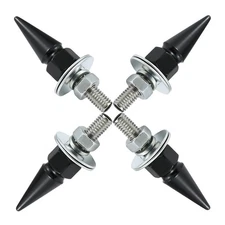 Spike License Plate Screw Fasteners 4 Pcs Kit License Plate Frame Bolts Decorat