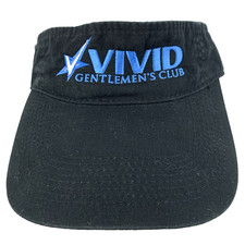 Vtg Vivid Visor Gentlemens Strip Club Logo Stripper Girls Adult Biker Bar Grunge