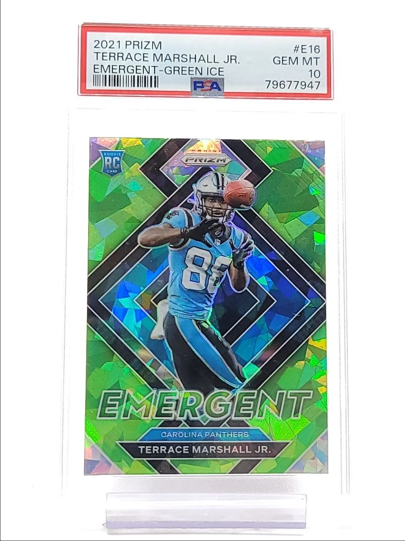 Terrace Marshall Jr. Panini Prizm Emergent #E16 Green Ice