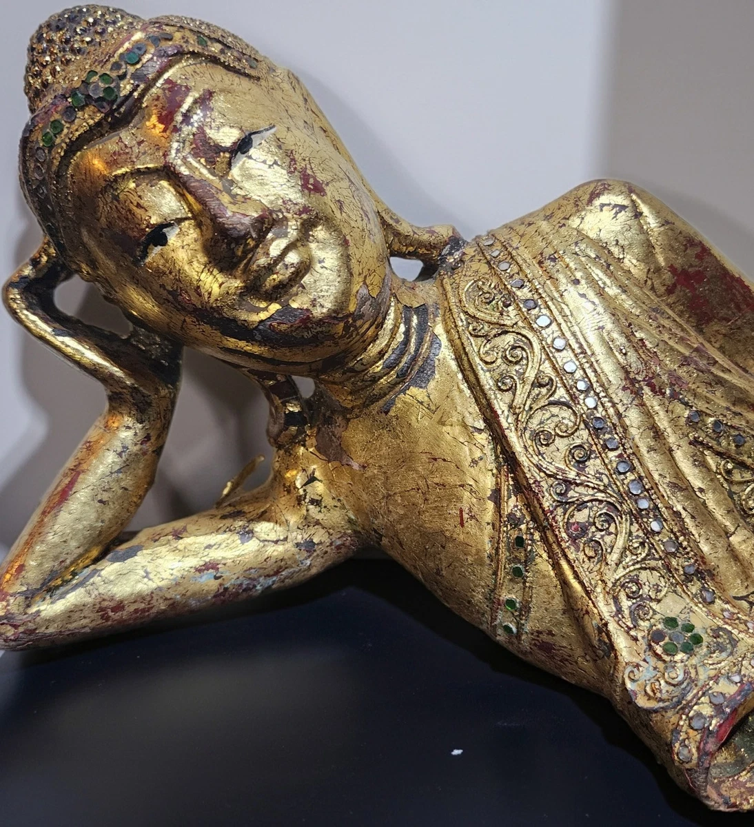 中国风木制佛像和金色雕像| eBay