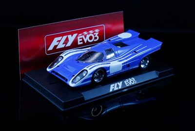 Fly Scaleauto R2005R3 Porsche 917K EVO3 Blue Scaleauto PRO Chassis 1:32 Slot Car