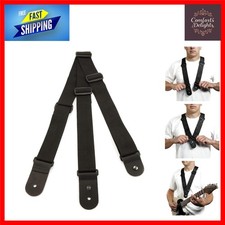 Comfortable Adjustable Padded Guitar Strap With Leather Ends 35-59.5in