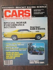CARS THE HI-PERFORMANCE MONTHLY MAGAZINE MAY 1978 DON GARLITIS SNEVA 383/340