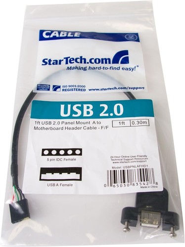 StarTech.com 1 ft Panel Mount USB Cable - USB A to Motherboard Header Cable Adap - 第 3/4 張圖片