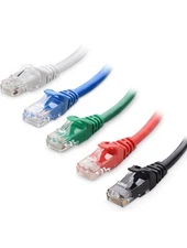 Cable Matters 10Gbps 5-Color Combo Snagless Cat 6 Ethernet Cable - 7ft