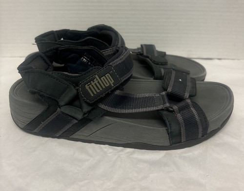 Mens Fitflop Webbing Gray Sandals Size 8 Eu 39 Uk 6 #062-070 - Picture 1 of 8