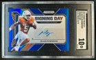 2023 Prizm Draft Picks Bijan Robinson Signing Day Blue RC Auto #/75 SGC 10