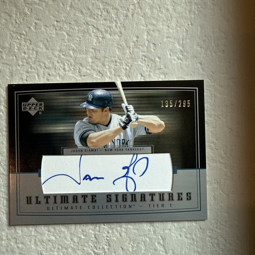 2002 UD Ultimate Collection Ultimate Signatures Yankees Jason Giambi #135/295