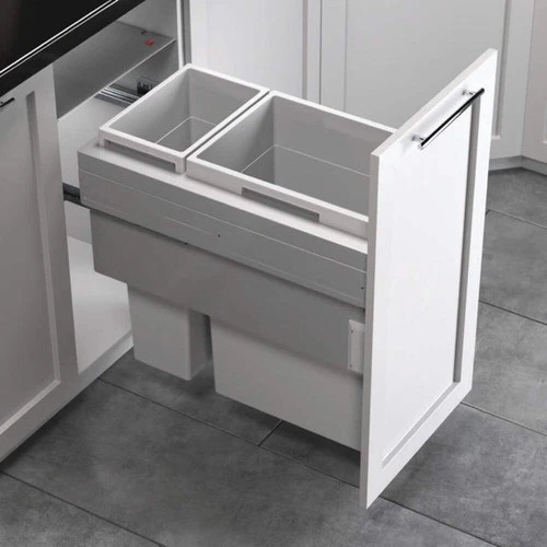 Hailo US Cargo 15 Pull-Out Waste Bin Sorter - 52L 37L+15L, Soft-Close, for 15"