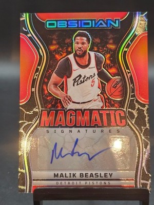 2024-25 Panini Obsidian Malik Beasley Magmatic Auto /149 #MS-MBD