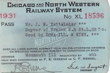 1907 Chicago & North-Western Railway Passenger Ticket Minneapolis to Pierre — listing 2