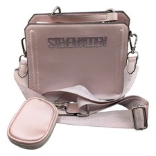Steve Madden Pink Crossbody Bag with Matching Coin Pouch and Logo Strap