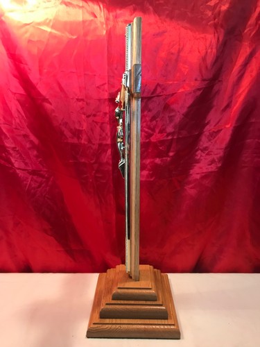 EXTRA LARGE JESUS ON THE CROSS / CRUSIFIX 21.5" TALL METAL & WOOD FREE STANDING - Picture 4 of 6