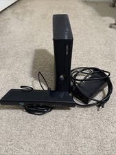 Microsoft Xbox 360 S Black Console W/ Kinect And Power Cable No Controllers HDMI