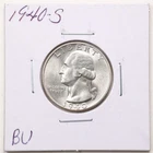 1940-S 25C Washington Silver Quarter Dollar in BU Condition #RK138