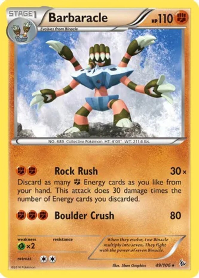 Barbaracle - 49/106 - Rare - Near Mint - XY FlashFire
