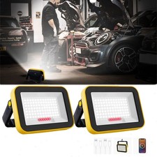 2x Portable Led Work Lights Cordless Rechargeable Usb Flashlight Garage Workshop 2x Portable Led Work Lights Cordless Rechargeable Usb Flashlight Garage Workshop