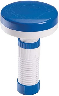 POOLSTYLE Blue/White Deluxe Series Float Dispenser for 1'' Tablet #K676BU/B