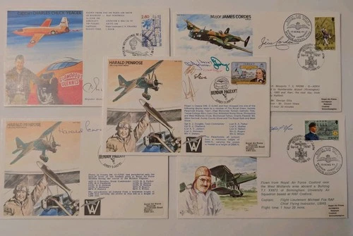 Group of 5 FDC Signed By Various WW2 Pilots