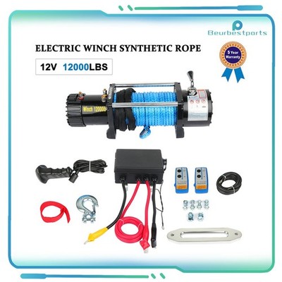 New Electric Winch 12000lbs 12V For Truck Trailer Pickup SUV Wireless Remote