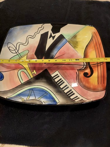 ALL THAT JAZZ Clay Art, 16” Serving Platter, Stonelite Clay - Picture 7 of 9