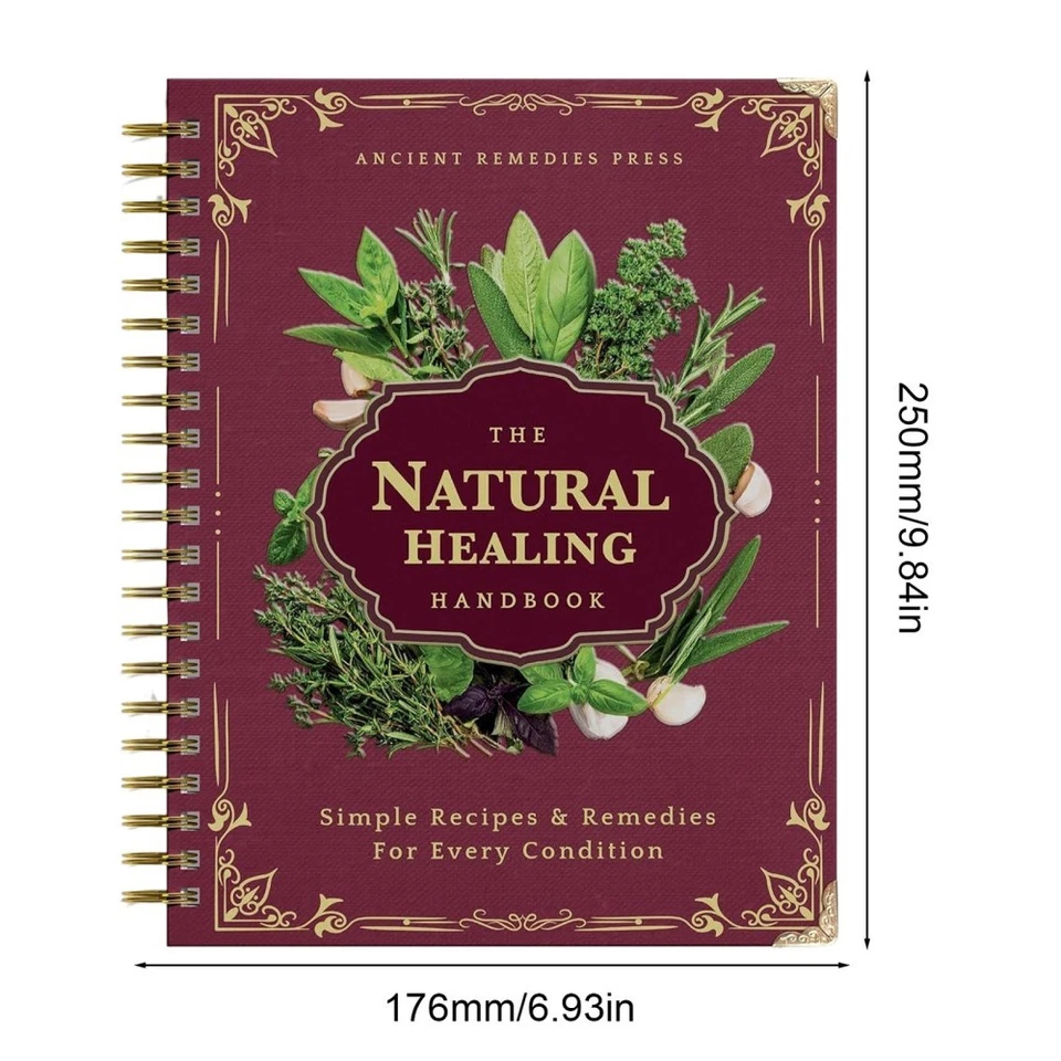 The Natural Healing Handbook, Spiral-Bound Guide for Herbal Remedies and Natural - image 2 of 4