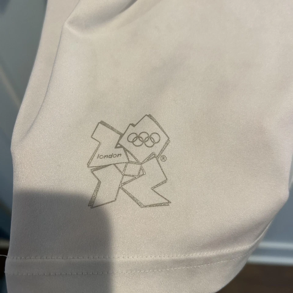 Adidas ClimaCool 2012 Олимпийских игр футболка мужская L серый золотой полоски тренировки Топ - Изображение 4 из 4