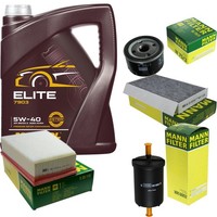 Inspektionspaket 5L Mannol Elite 5W-40 FüR Renault Megane III Grandtour 1.6 16V