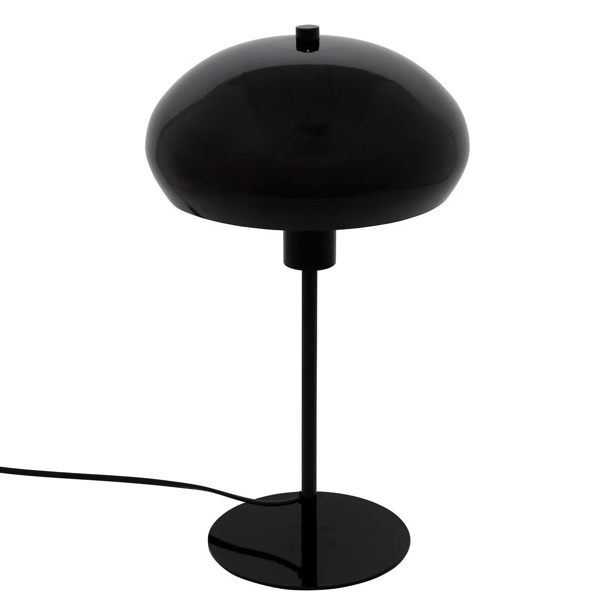 Lampe de chevet champignon Savio 38cm noir luminaire de salon