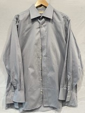 Michael Kors Men's Dress Shirt Light Gray Size 17 34/35 XL