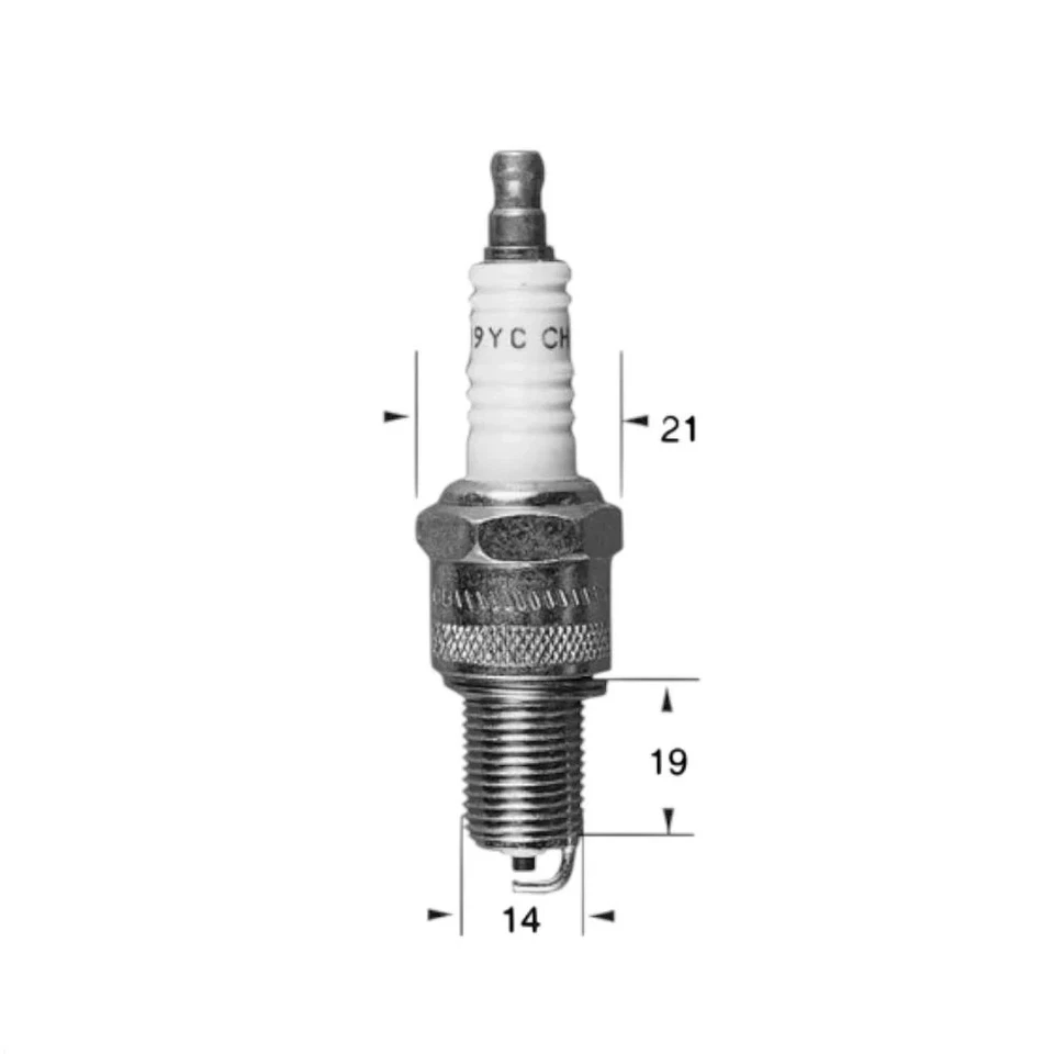 Bougie RN9YC Ø14mm Culot: 19mm - Equivalence BR7ES - Photo 1/1
