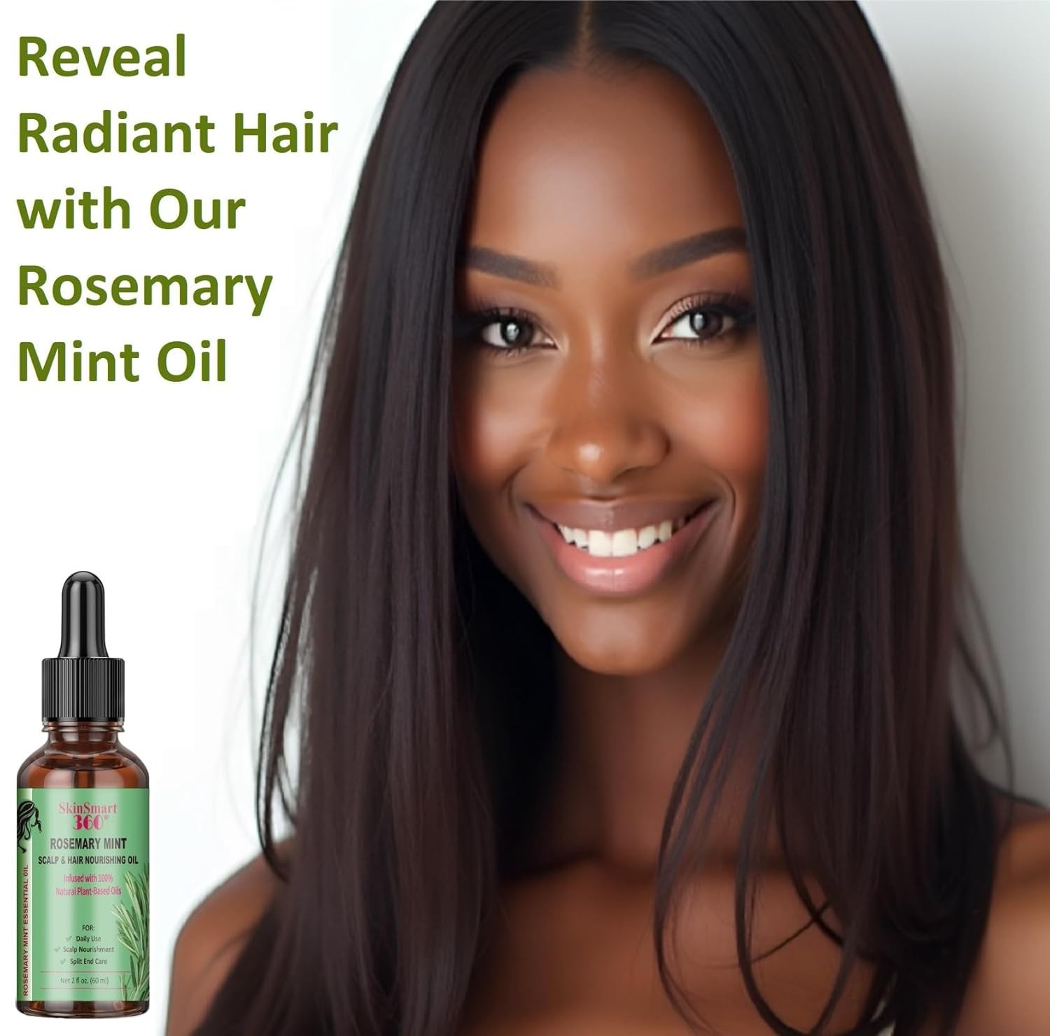 SkinSmart 360® Rosemary Mint Hair Growth Oil & Scalp Care for Men & Women – 1