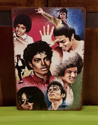 RARE Vintage “Tribute to the King of Pop” Michael Jackson Tin Sign