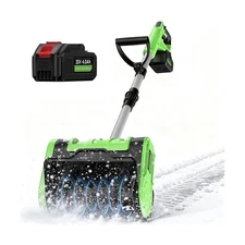 Cordless Snow Shovel, 900W 20V 4Ah Battery Electric Snow Thrower Cordless Sno...