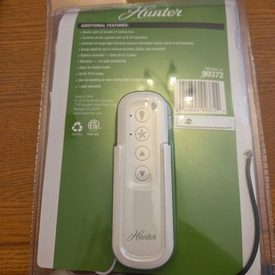 NEW Hunter 99372 Universal Multi Function Fan Control w/Remote & Holder SEAL CUT