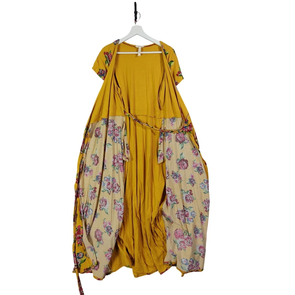Matilda Jane Floral Cottage Wrap Maxi Dress 100% Cotton Womens Small Yellow - Image 2 of 4