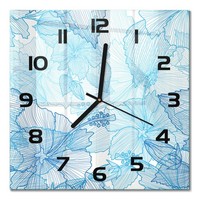 Dekorative Wanduhr Mit FließEnden Zeigern Hawaiiblutten Schwarze Zeiger 30X30 Cm