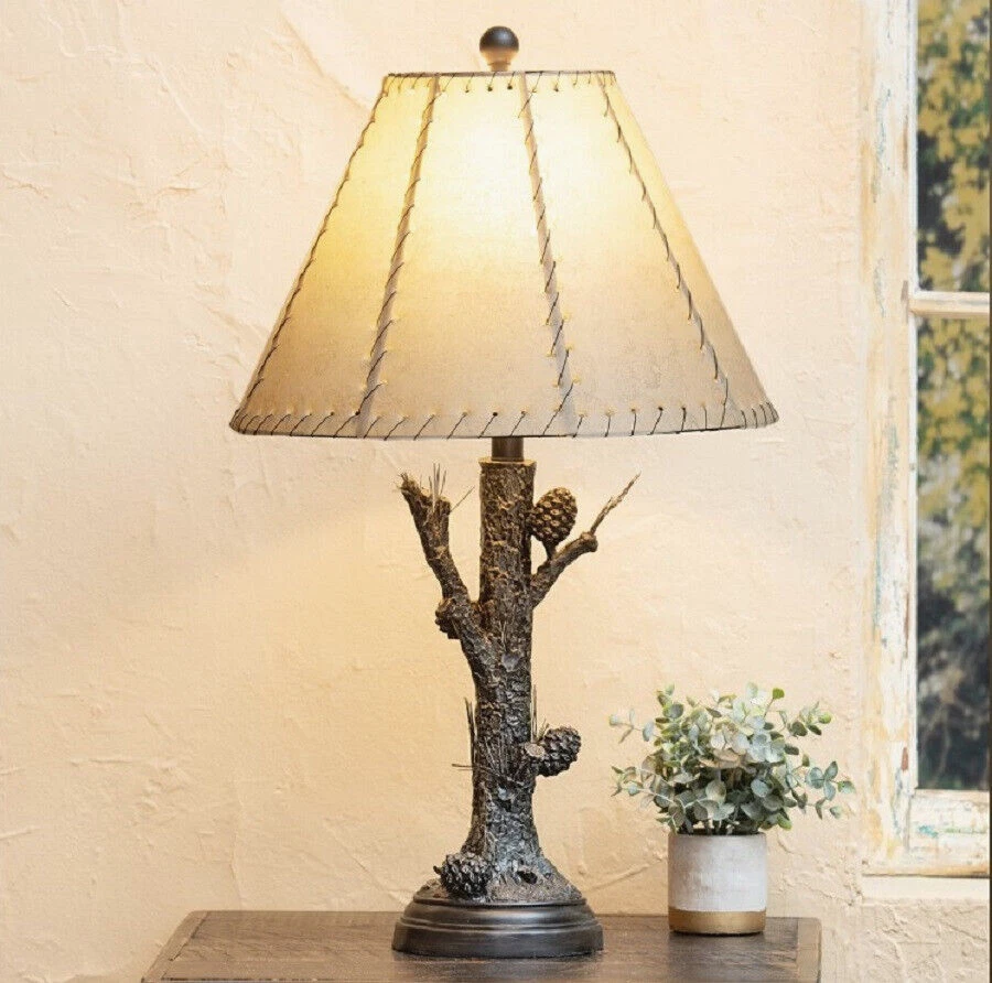 Tree branch lamp shade outlet