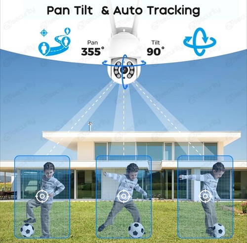 Wireless CCTV System, 4x PTZ 3MP Outdoor Cameras, 10.1" Monitor & 2TB Hard Drive - Afbeelding 14 van 15