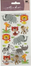 Sticko flat stickers Baby ZOO CUTIES Wild Animal theme 89748 FAST FREE ship 