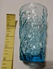 Vintage Set of 4 Anchor Hocking Aqua Turquoise 9oz Juice Glasses