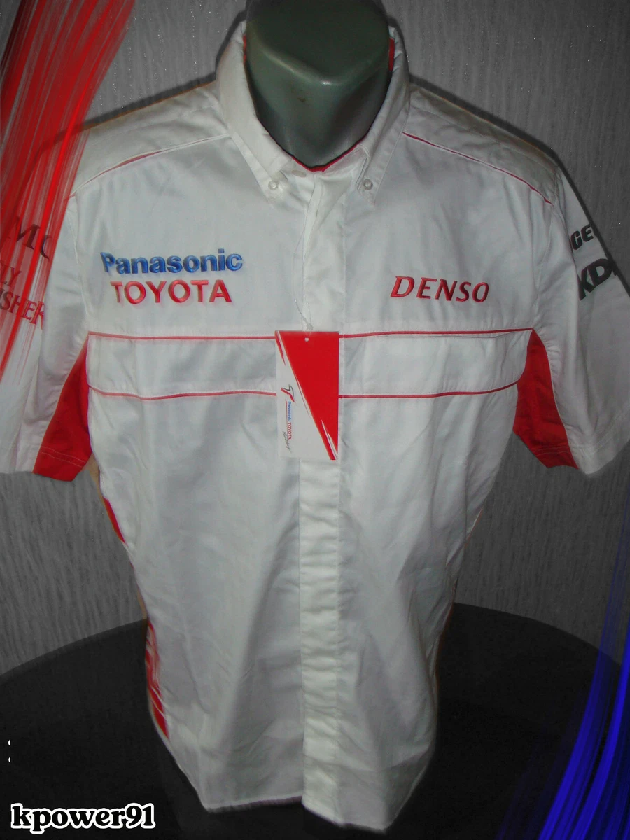 F1 パナソニック TOYOTA ポロシャツチーム Lサイズ TOYOTA Panasonic Formula 1 Racing Team Mens White Polo Shirt