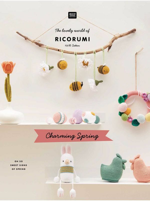 Rico Ricorumi Charming Spring Crochet Pattern Book Wool Yarn