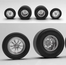 1:64 Weld Vectors dragsters the Wrinkled Rear Tires