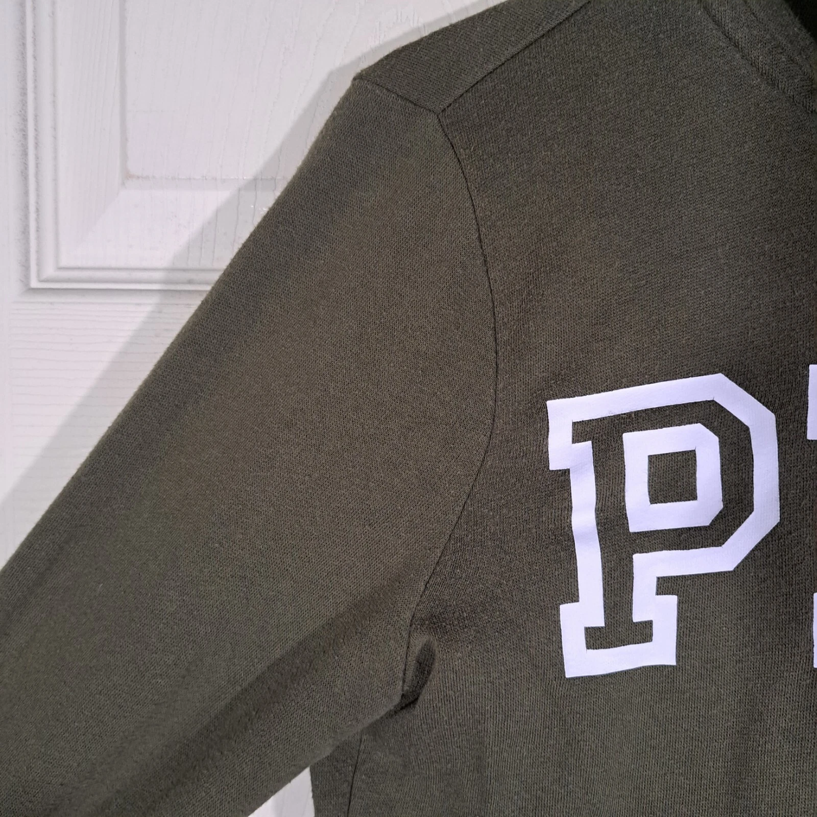 UNDERCOVER Felpa ROSA Victoria's Secret con cappuccio taglia XS verde bianco logo full zip