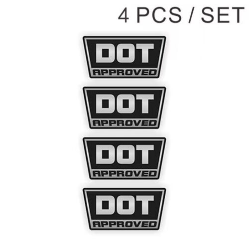 4pcs/Set Motorcycle Helmet DOT Stickers Decals Vinyi - Foto 1 di 2