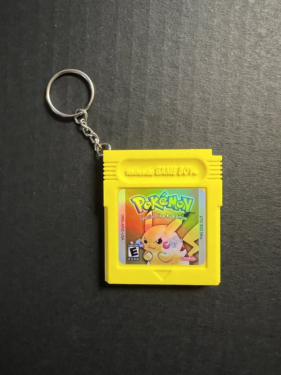 Pokémon Nintendo Gameboy 3D Printed Cartridge Keychain Pikachu