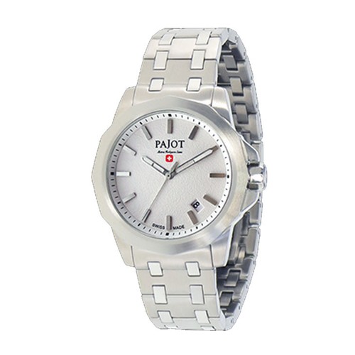 Orologio Solo Tempo Uomo Pajot Skywalk Cassa e Cinturino Acciaio con  Datario | eBay