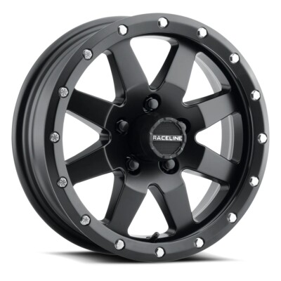 14x6 +0 Raceline 935B Defender Trailer 5x4.5 Satin Black Wheels (Set of ...